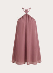 Donar Mini Dress - Mocha Mousse