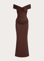 Either Way Maxi Dress - Chocolate