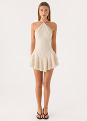 Heart Leigh Mini Dress - Beige