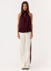 Hydro Halter Top - Aubergine