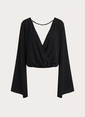 Orelia Long Sleeve Top - Black