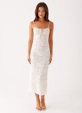 Postcards Lace Midi Dress - Ivory