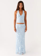 Radiate Halterneck Top - Blue