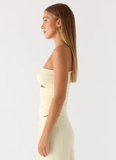 Ravi One Shoulder Top - Yellow