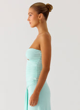 Ravi One Shoulder Top - Aqua