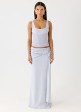 Romana Corset Top - Misty Blue