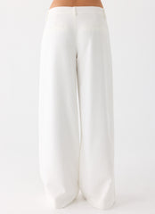 Samuel Low Rise Suiting Pants - White