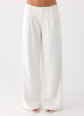 Samuel Low Rise Suiting Pants - White
