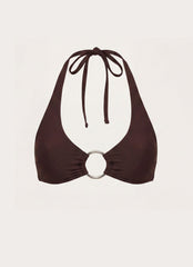 Soraya Halter Bikini Top - Chocolate