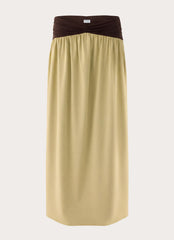 Zeraphine Gathered Maxi Skirt - Olive