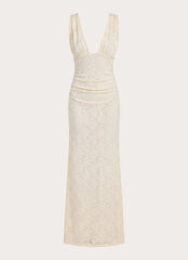 Aarin Lace Maxi Dress - Cream