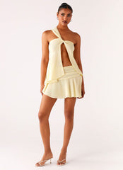 Delight Me Asymmetrical Top - Yellow
