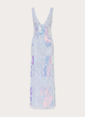 Erinah Sequin Maxi Dress - Blue