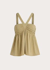 Evara Top - Olive Green
