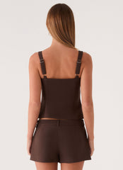 Oslo Mini Shorts - Chocolate