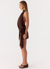 Power Up Mini Dress - Rose Taupe